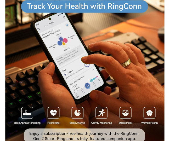 Розумне кільце RingConn Gen 2 Royal Gold (Size 13)